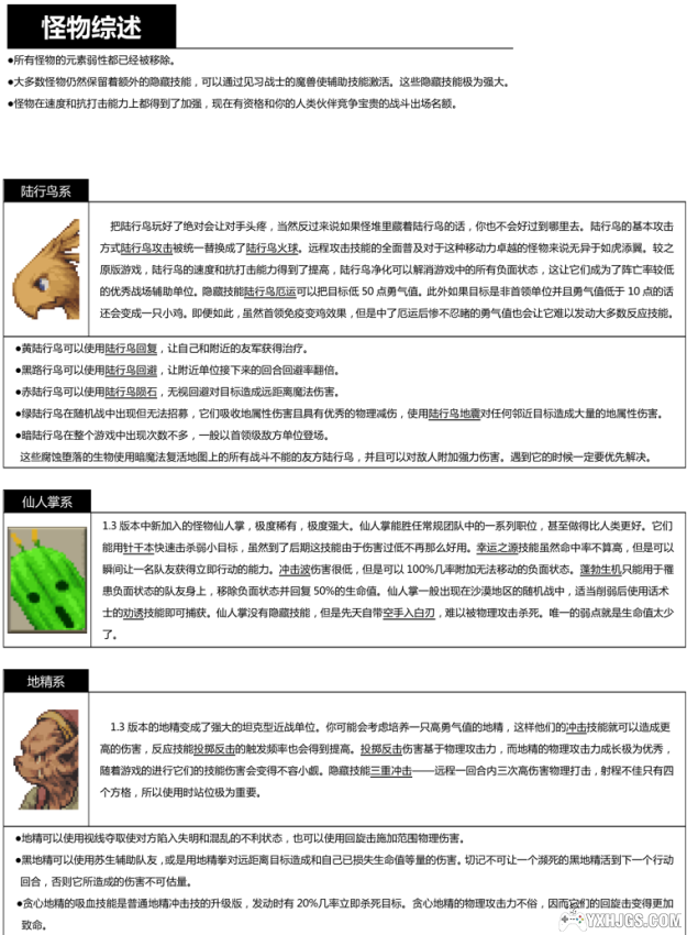 最终幻想狮子战争怪物综述-图片3