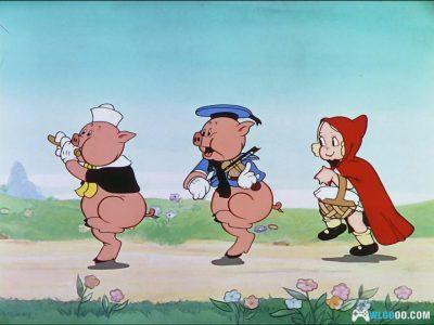 动画 大坏狼(1934)[中文字幕]｜1080P，三只小猪与小红帽-图片14