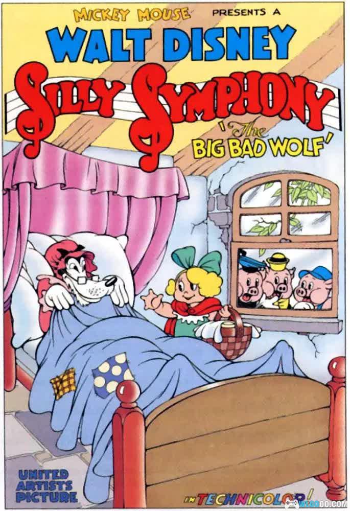 动画 大坏狼(1934)[中文字幕]｜1080P，三只小猪与小红帽-图片1