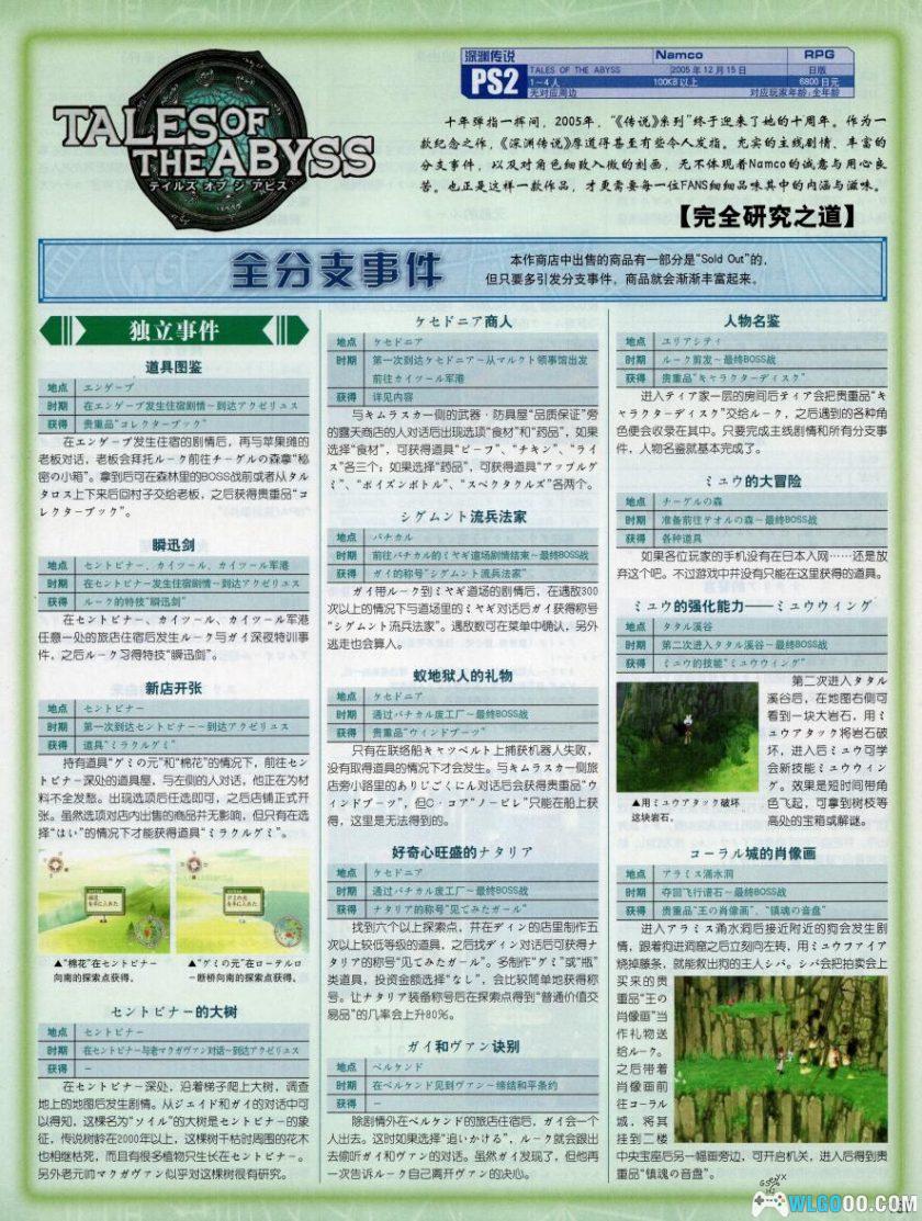 日系RPG 传说系列Tales of｜17作攻略集 杂志摘录-图片15